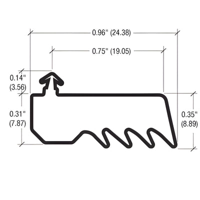 CRL-U.S. Aluminum StormWall XL EPDM Dry-Glazed Replacement Gasket