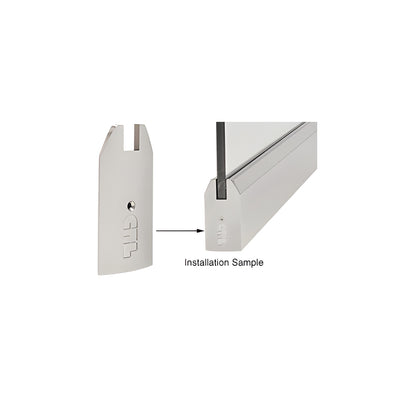 CRL Brushed Stainless Steel 4" Tapered End Cap for Sidelite Rails