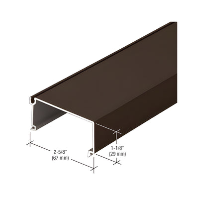 CRL-U.S. Aluminum Interior Glass Stop - 24'-2", Dark Bronze/Black Anodized Class 1