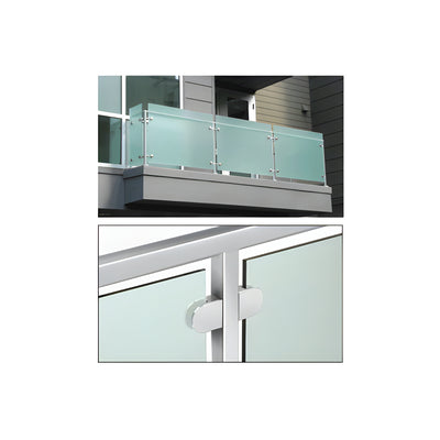 CRL Polished Stainless Fabricated 2" Square Post Rail System