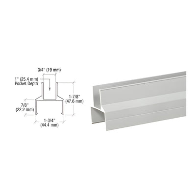 CRL Silver Metallic 100/150 Series 241" Bottom Rail