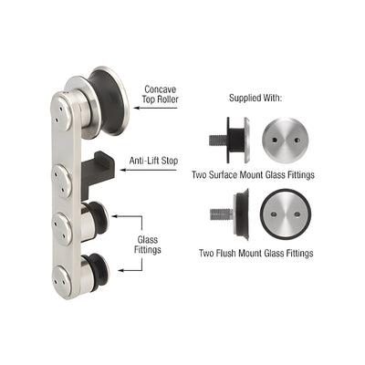 CRL Polished Stainless Laguna Anti-Lift Top Roller