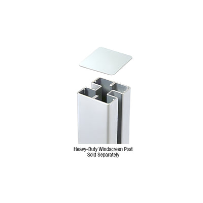 CRL Metallic Silver Cap for HD 180 Degree Center or End Posts