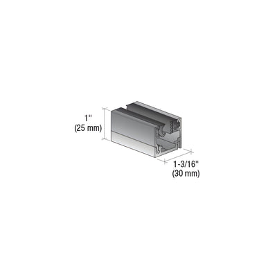 CRL Fallbrook Matte Black 3m Fixed Frame Profile for Floor, Wall and Ceiling