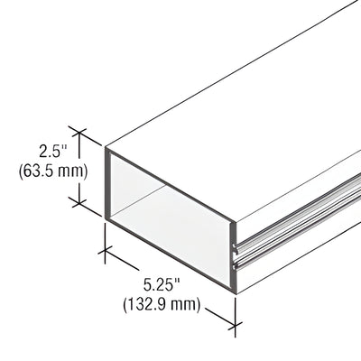 CRL-U.S. Aluminum StormWall XL White Kynar Vertical Mullion