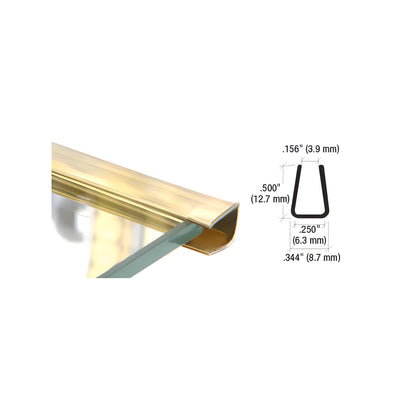 CRL Brass 1/4" Plastic Reflective Edge Molding