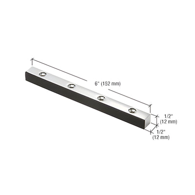 CRL Polished Stainless Header Mounted Double Door Stop