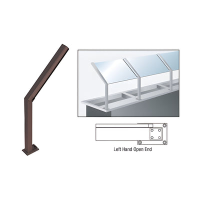 CRL Duranodic Bronze D999 Series 23" Left Hand Open End Sneeze Guard Post