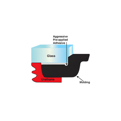 CRL Gold Glass Foam Underside Molding with Adhesive