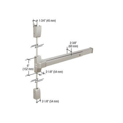 CRL Aluminum DL750SV Surface Vertical Rod Panic Exit Device