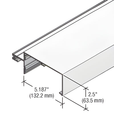 CRL-U.S. Aluminum 5-1/4in Replacement Mullion StormWall XL, Clear Anod.