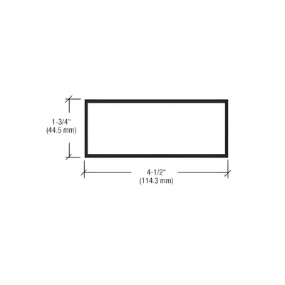 CRL-U.S. Aluminum Rectangular Tube 4.5" x 1.75" x 0.094", Dark Bronze/Black Anodized Class 1 - 24'-2"
