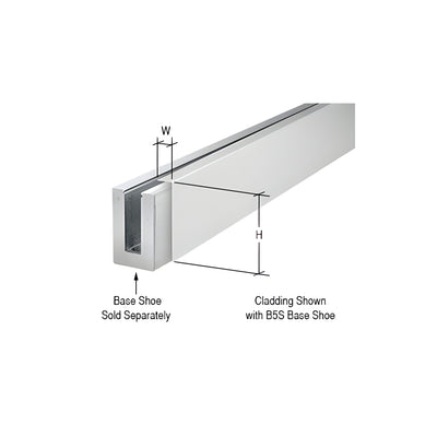 CRL Satin Anodized 120" Cladding for B5S Series Standard Square Aluminum Base Shoe