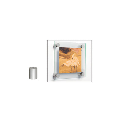 CRL 316 Brushed Stainless 1/2" Diameter by 1" Long Standoff Base