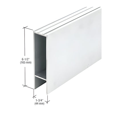 CRL-U.S. Aluminum White KYNAR® Paint 6-1/2" Bottom Rail/Bulkhead - 21'-6"