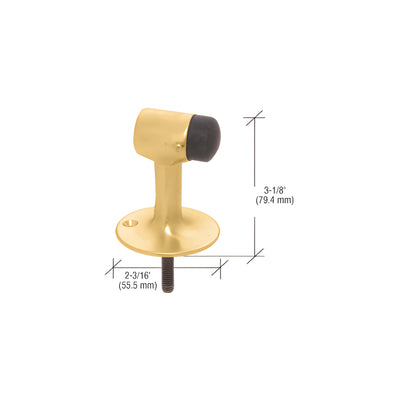 CRL Polished Brass Floor Mounted Heavy-Duty Door Stop