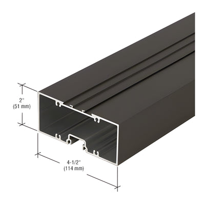 CRL-U.S. Aluminum Hollow Door Header, Bronze Black Anodized - 21'-4"