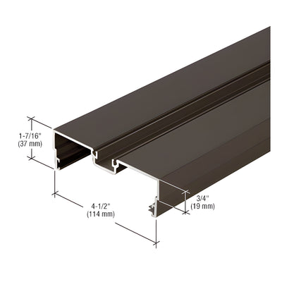 CRL-U.S. Aluminum Male Expansion Mullion with Weatherseal, Bronze Black Anodized - 24'-2"