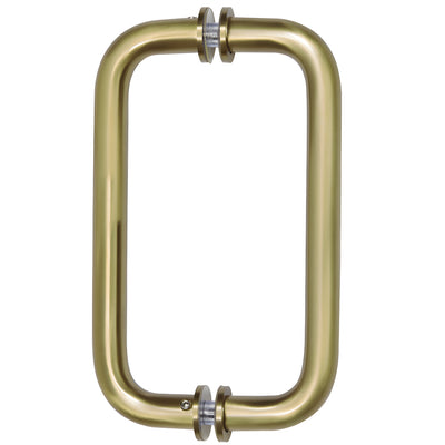 CRL Brushed Bronze 8" BM Series Tubular Back-to-Back Pull Handle