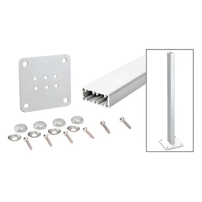CRL Silver Metallic Trim-Line 42" Surface Mount Post Kit