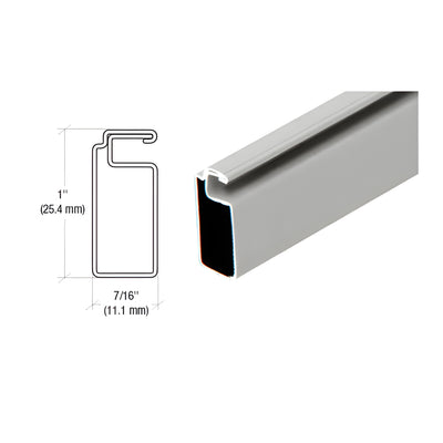 CRL Gray 1" x 7/16" Roll Formed Aluminum Screen Frame - 144"
