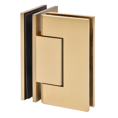 CRL Satin Brass Trento 90 Degree Glass-to-Glass Hinge