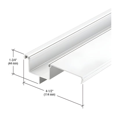 CRL-U.S. Aluminum White KYNAR® Paint Head and Sill Insert for 1" Glass - 24'-2"