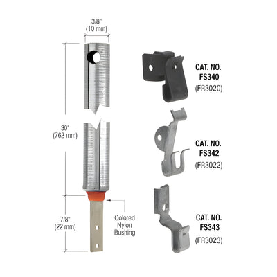 3/8" 3020 Non-Tilt Spiral Balance With FS343 Clip Attached
