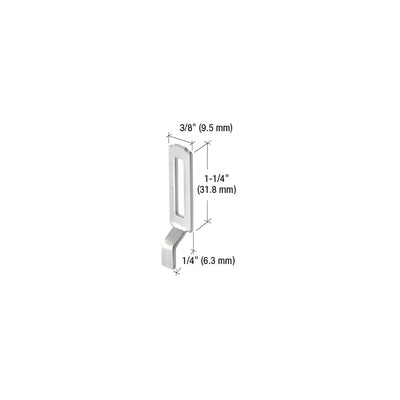CRL 3/8" Wide Sliding Screen Door Latch Strike with 1/4" Grip