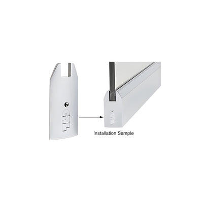 CRL Polished Stainless Steel 4" Tapered End Cap for Wedge-Lock® Sidelite Rails and 3/4" Glass