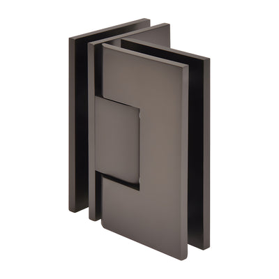 CRL Matte Gun Metal Vienna 092 Series 90 Degree Glass-to-Glass Hinge