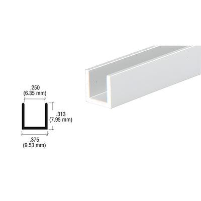 CRL Satin Anodized 1/4" Aluminum U-Channel