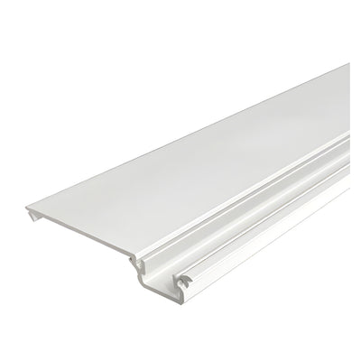 CRL-U.S. Aluminum White KYNAR® Paint Shallow Pocket Vertical Insert for 1/4" Glazing - 24'-2"