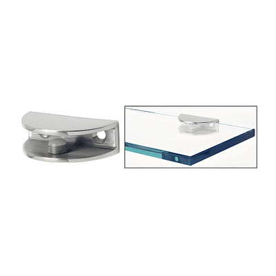 CRL Polished Chrome Rounded Interior Shower Shelf Clamp