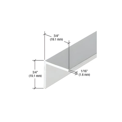 CRL-U.S. Aluminum Mill Finish L-Bar 3/4" x 3/4" x 1/16" - 21'-2"