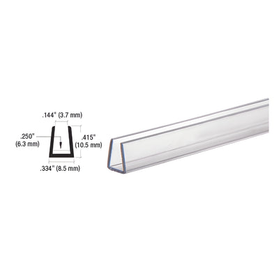CRL Clear 1/4" Plastic Edge Molding