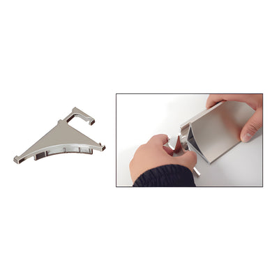 CRL Brushed Nickel End Cap for 1/4" Aluminum Shelving Extrusion
