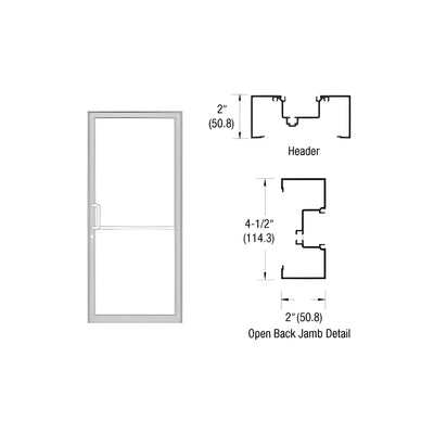 CRL-U.S. Aluminum Clear Anodized Class 1 Custom Size Series IT451 Open Back Offset Pivot Up and Over Frame Complete (1F)
