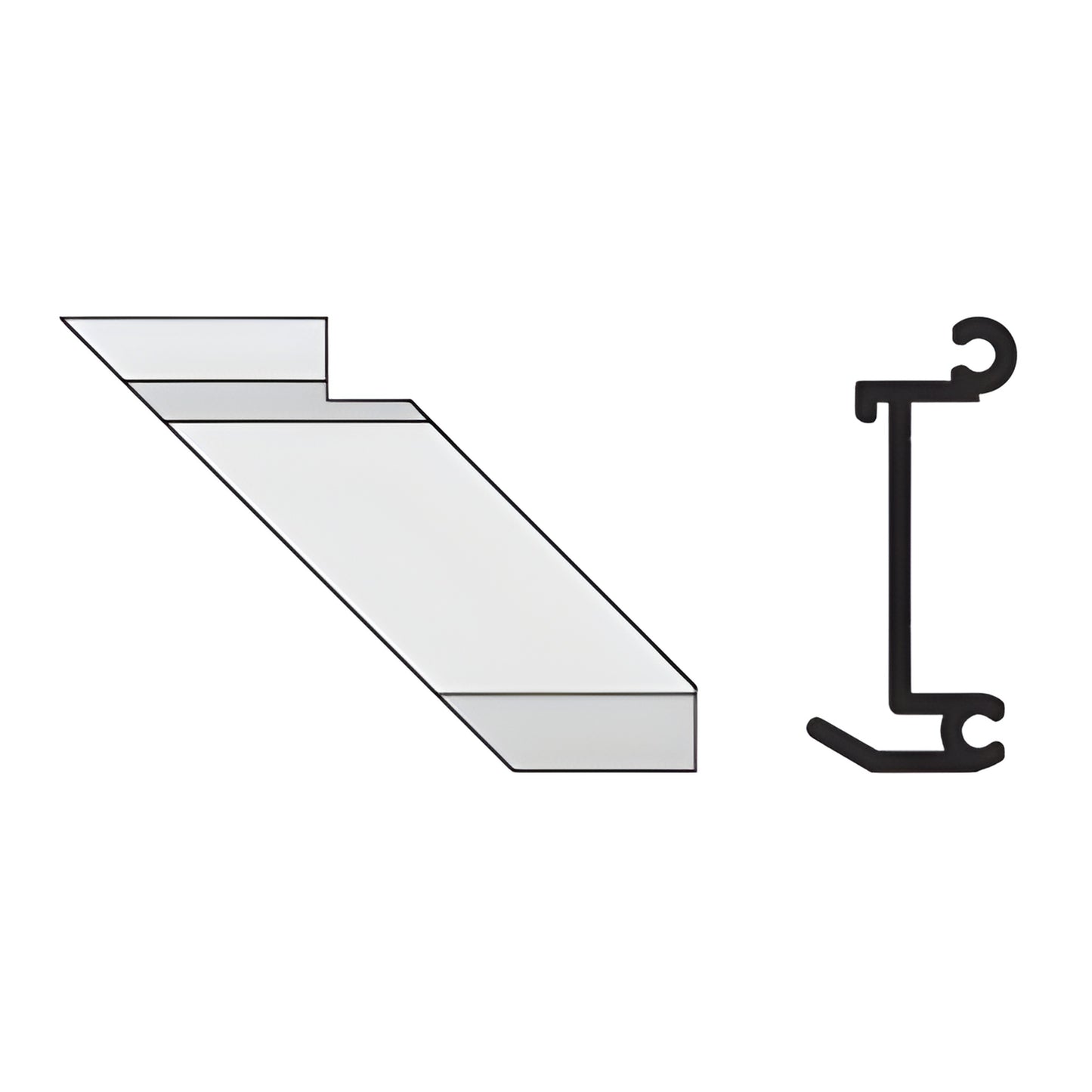 CRL-U.S. Aluminum Left-Hand Anchor Clip 90° Inside Corner, 4-Pack