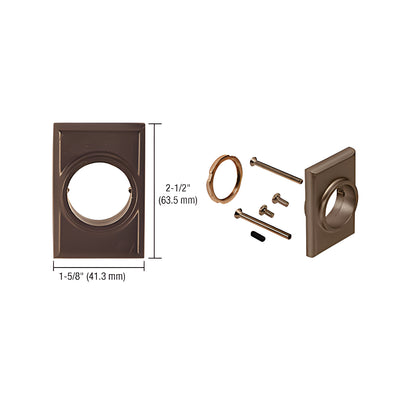 CRL Dark Bronze Jackson® No.86 Mortise Cylinder Mounting Pad