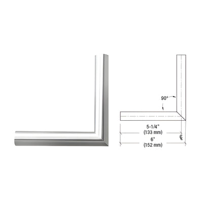 CRL Polished Stainless Steel Wall 90 Degree Corner