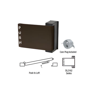CRL Bronze Universal Push-Pull Paddle Handle - Push to Left