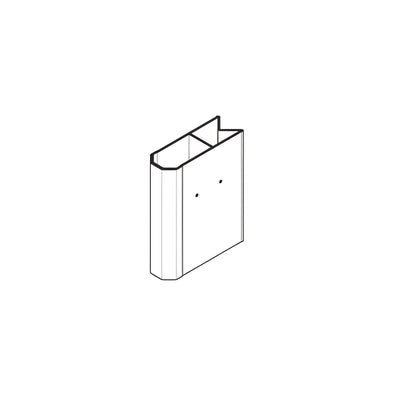 CRL-U.S. Aluminum Corner Mullion 8" Splice Sleeve- 5/Pk