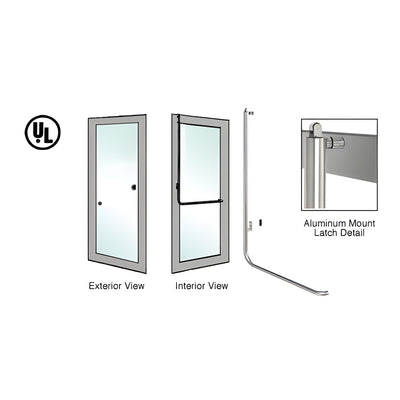 CRL-Blumcraft® Polished Stainless Left Hand Reverse Aluminum Door Mount Keyed Access "Z" Exterior, Top Securing Panic Handle