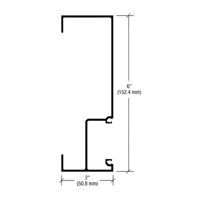CRL-U.S. Aluminum Clear Anodized Wall Jamb for 1" Glass - 24'-2"