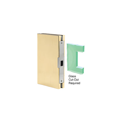 CRL Polished Brass 6" x 10" Center Lock Glass Keeper