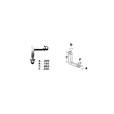 CRL Zinc Diecast Storm Window Corner Key - .850" Leg; .150" Width - 20/Pk