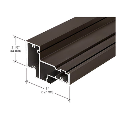 CRL-U.S. Aluminum Header for Transom, 1-5/16" Glass, Dark Bronze/Black Anodized Class 1, 24'-2"