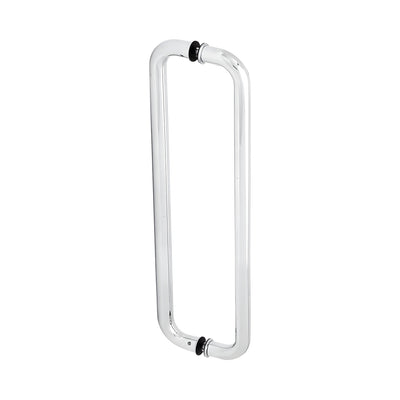 CRL Polished Stainless 18" Glass Mounted Back-to-Back Standard Pull Handle