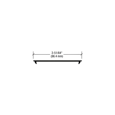 CRL-U.S. Aluminum Snap-In Flat Insert, Clear Anodized Class 1 - 24'-2"